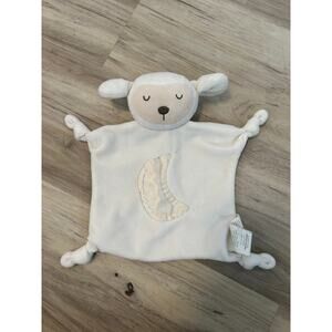 Stepping Stones Lamb Sheep Knotted Off White Baby Security Blanket Lovey Plush